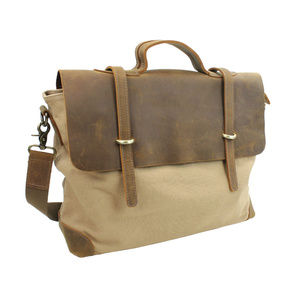 *Clearance* Leather Canvas Messenger Bag C41KK